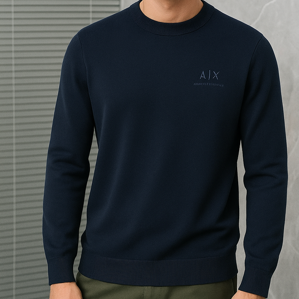 Luxury Design  Solid Pullover With Embroidered Logo