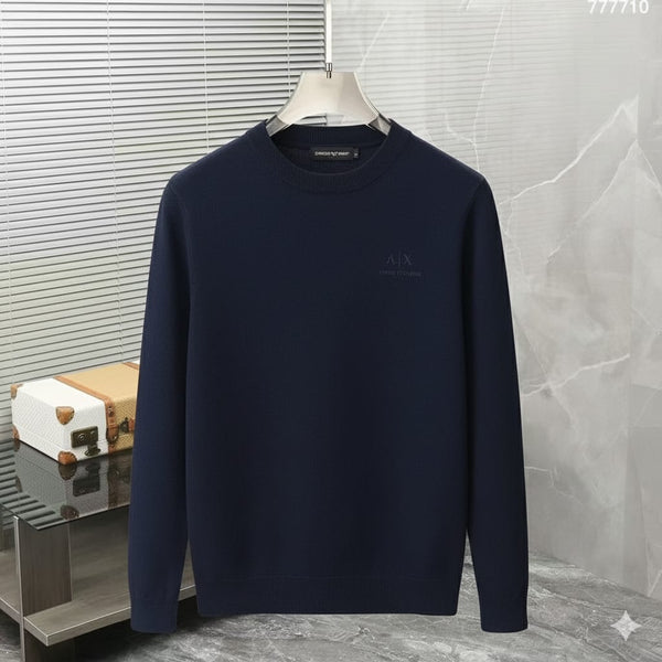 Luxury Design  Solid Pullover With Embroidered Logo