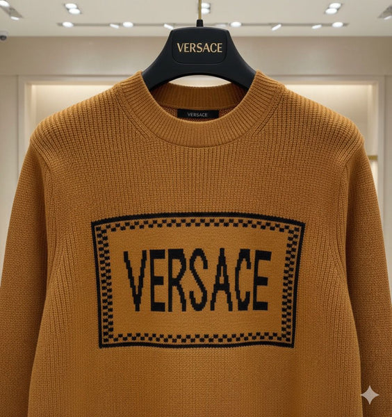 Premium Men's Logo Crew Knit  Pullover