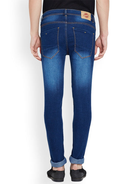 Men Blue Slim Fit Mid-Rise Clean Look Stretchable Jeans