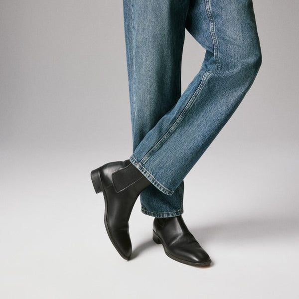 Premium Black Leather Chelsea Boots for Men