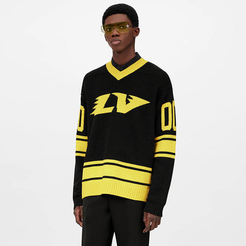 Elegant & Casual Intarsia Football Pullover For Men