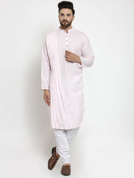 Designer Full Sleeve Linen Kurta Pajama Set