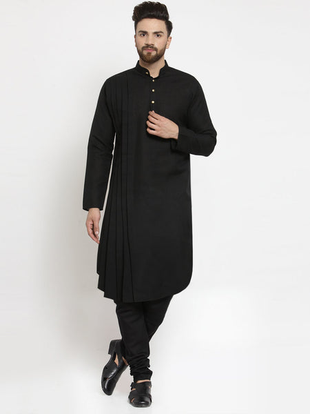 Designer Full Sleeve Linen Kurta Pajama Set