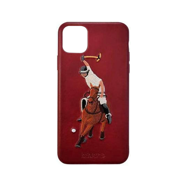 Santa Barbara Polo Jockey Back Case Cover for Apple iPhone - Red