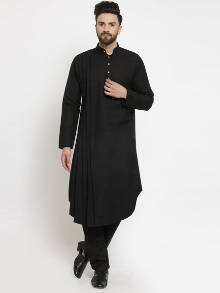 Designer Full Sleeve Linen Kurta Pajama Set