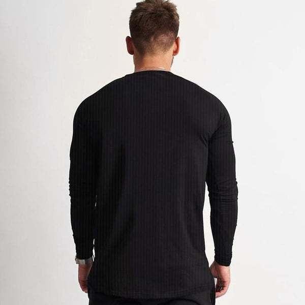 2019 New Men Running Long sleeve T-shirt Gym Fitness Training Breathable t shirt Male jogging Tee Tops Brand clothing Sportswear - Luxury at Less