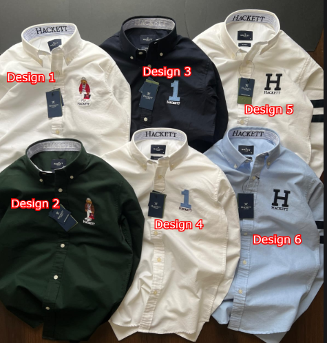 Premium Men Striped Heritage Logo Shirt