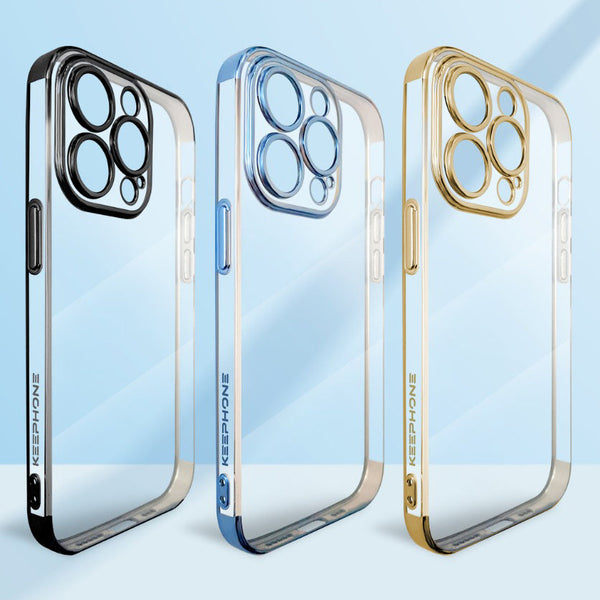 Electroplated Silicone Transparent Back Case Cover for 14 Series