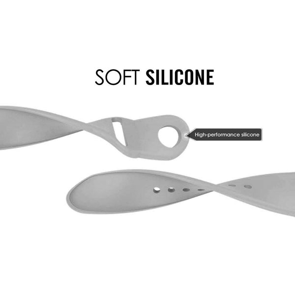 Silicone Sports Watch Strap for Apple Watch Series 5/4/3/2/1 (Grey)
