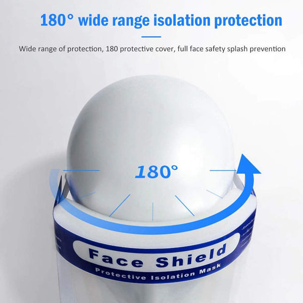 Transparent Full Face Protective Visor with Eye & Head Protection Shield