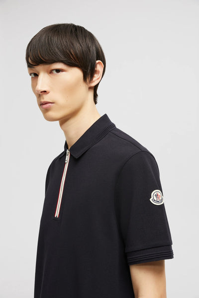 Premium Black Half-Zip Polo T-Shirt for Men Stylish & Modern Fit