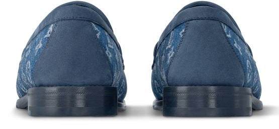 Luxury Blue Monogram Denim Loafers – Stylish, Premium & Modern