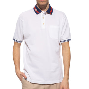 Premium White   Piquet Polo with Interlocking GG T-shirt