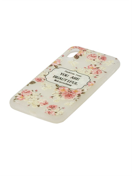 New Flower Print You Are Beautiful iPhone X Case