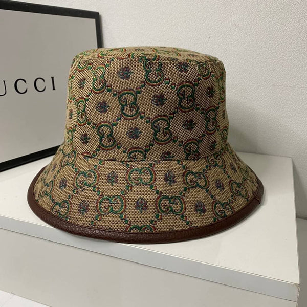 Premium Leather-trim Supreme Canvas Bucket Hat