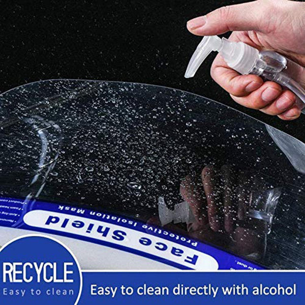 Transparent Full Face Protective Visor with Eye & Head Protection Shield