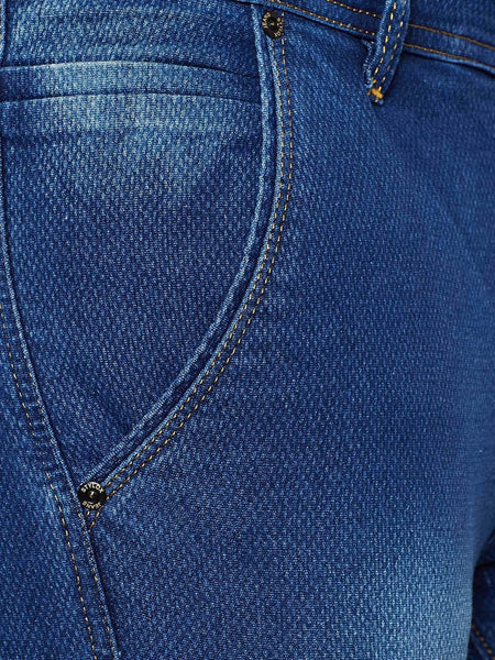 Men Blue Slim Fit Mid-Rise Clean Look Stretchable Jeans