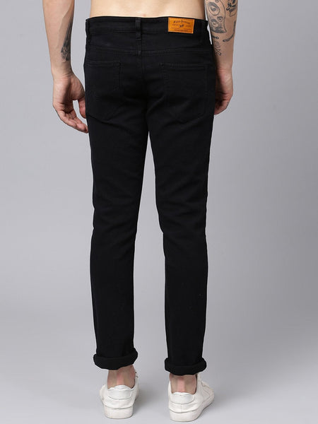 Men Black Slim Fit Mid-Rise Clean Look Stretchable Jeans