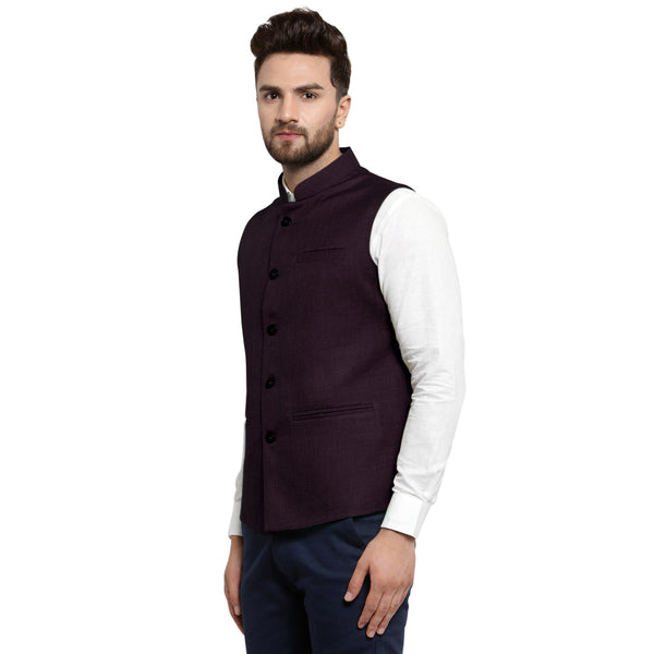 Luxury at Less Navy Blue Nehru jacket For Men Stylish Latest Design Suitable for Ethnic Wear/Wedding Wear/ Formal Wear/Casual Wear