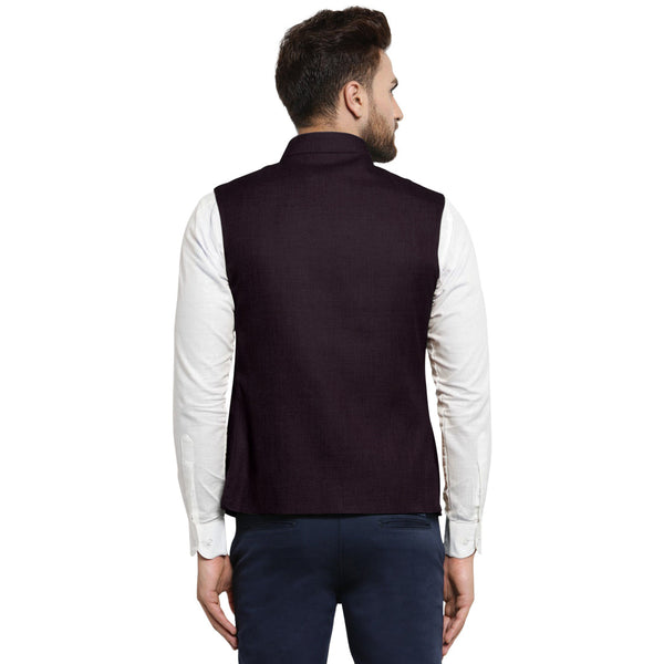 Luxury at Less Navy Blue Nehru jacket For Men Stylish Latest Design Suitable for Ethnic Wear/Wedding Wear/ Formal Wear/Casual Wear