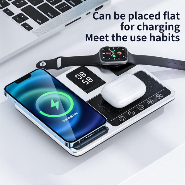 2 in 1 LED RGB Desk Lamp with Fast Wireless Charging Landscape Night Lamp
