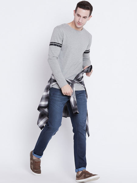 Men Blue Slim Fit Mid-Rise Clean Look Stretchable Jeans