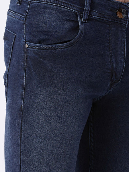 Men Blue Slim Fit Mid-Rise Clean Look Stretchable Jeans