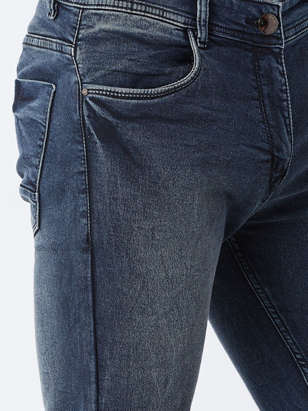 Men Blue Slim Fit Mid-Rise Clean Look Stretchable Jeans