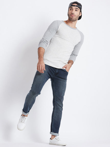 Men Blue Slim Fit Mid-Rise Clean Look Stretchable Jeans