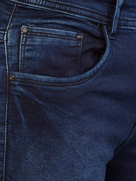 Men Blue Slim Fit Mid-Rise Clean Look Stretchable Jeans
