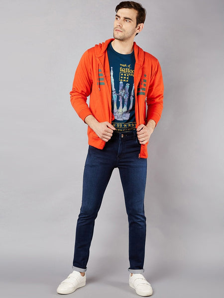 Men Blue Slim Fit Mid-Rise Clean Look Stretchable Jeans