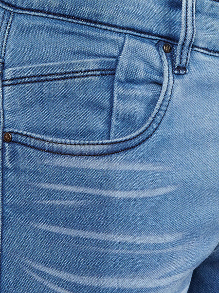 Men Blue Slim Fit Mid-Rise Clean Look Stretchable Jeans
