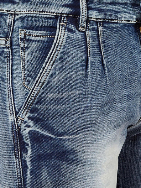 Men Blue Slim Fit Mid-Rise Clean Look Stretchable Jeans
