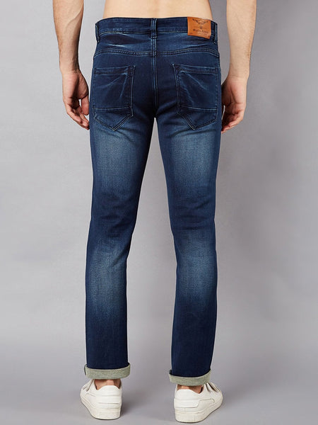 Men Blue Slim Fit Mid-Rise Clean Look Stretchable Jeans