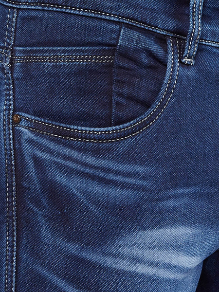 Men Blue Slim Fit Mid-Rise Clean Look Stretchable Jeans