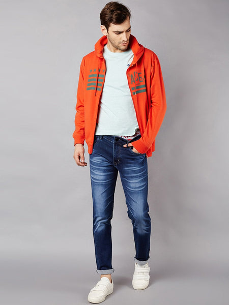 Men Blue Slim Fit Mid-Rise Clean Look Stretchable Jeans