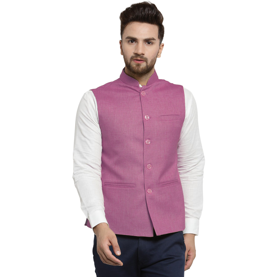Luxury at Less Lavender Nehru jacket For Men Stylish Latest Design Suitable for Ethnic Wear/Wedding Wear/ Formal Wear/Casual Wear