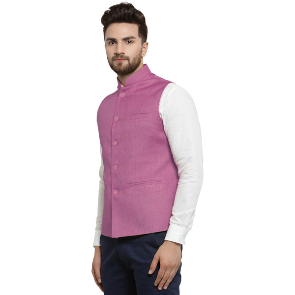 Luxury at Less Lavender Nehru jacket For Men Stylish Latest Design Suitable for Ethnic Wear/Wedding Wear/ Formal Wear/Casual Wear