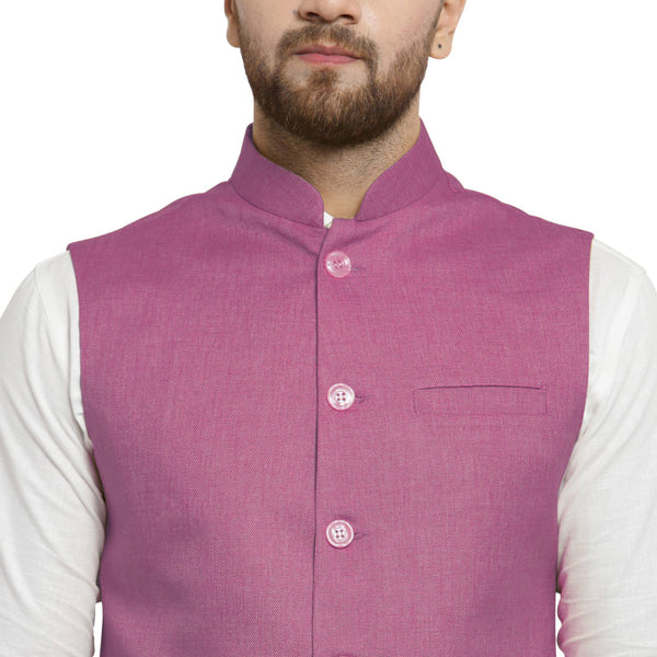 Luxury at Less Lavender Nehru jacket For Men Stylish Latest Design Suitable for Ethnic Wear/Wedding Wear/ Formal Wear/Casual Wear