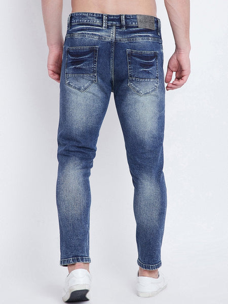Men Blue Slim Fit Mid-Rise Clean Look Jeans