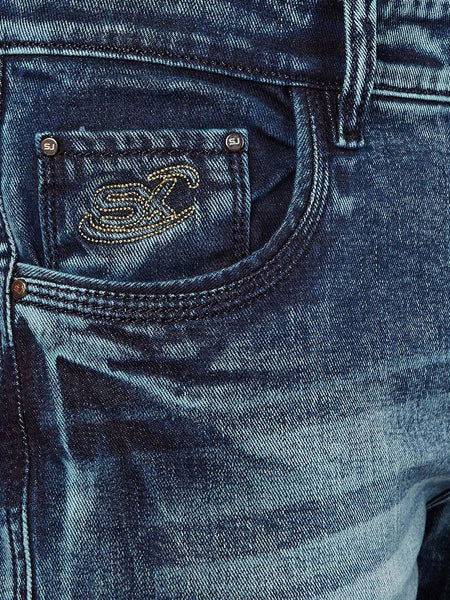 Men Blue Slim Fit Mid-Rise Clean Look Stretchable Jeans