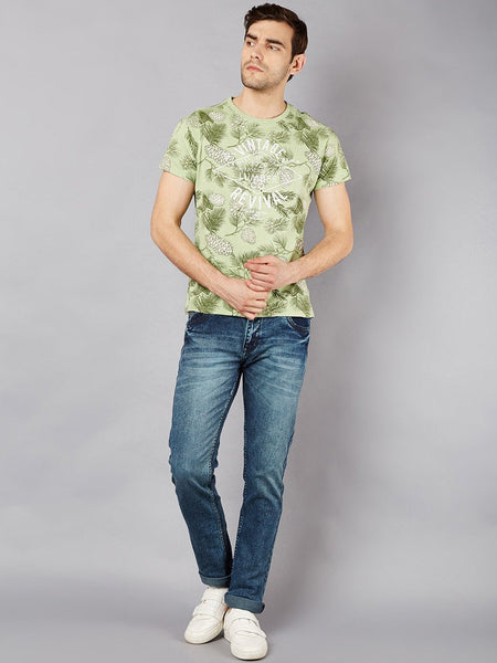 Men Blue Slim Fit Mid-Rise Clean Look Stretchable Jeans