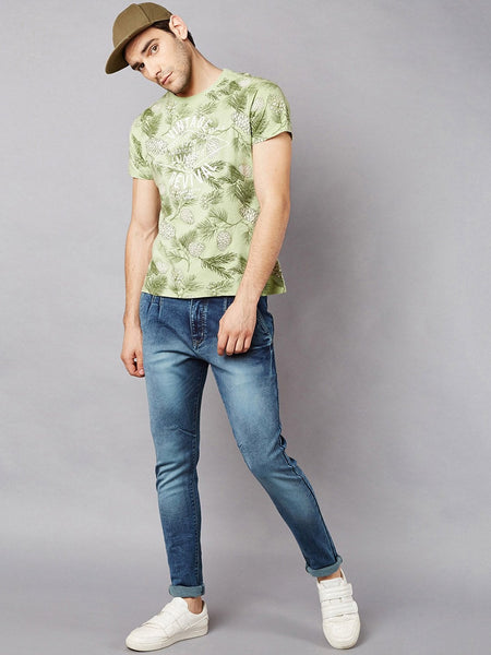 Men Blue Slim Fit Mid-Rise Clean Look Stretchable Jeans