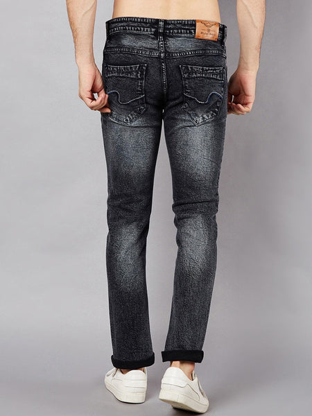 Men Black Slim Fit Mid-Rise Clean Look Stretchable Jeans