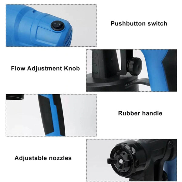 HVLP Hand Held Electric Paint Spray ELITE Gun 400W Portable Painting/Spraying Machine - Fast Painting Tool for Painting Home Wall Wood Furniture and Wood Workings Multicolor – Assorted