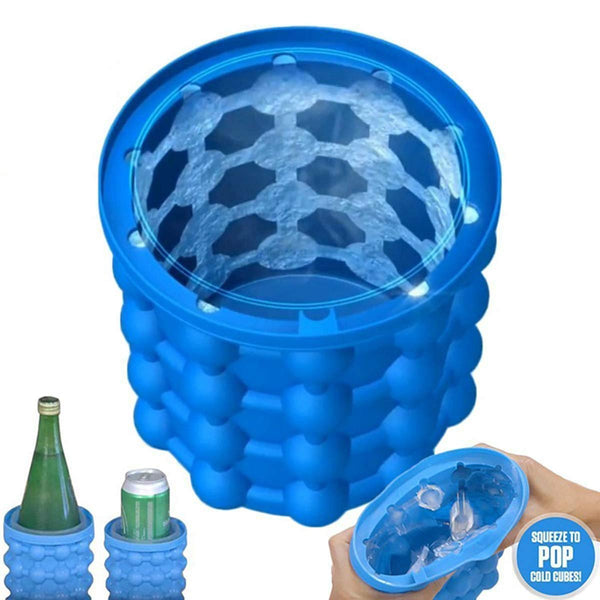 Ice Cube Maker Silicone Tray Ice Bucket