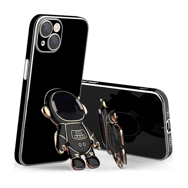 Electroplated 3D Astronaut Folding Stand Case For iPhone 11, 12, 13 Series