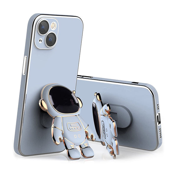 Electroplated 3D Astronaut Folding Stand Case For iPhone 11, 12, 13 Series