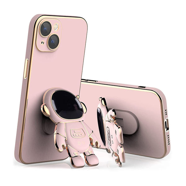 Electroplated 3D Astronaut Folding Stand Case For iPhone 11, 12, 13 Series